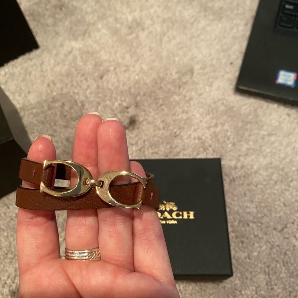 Coach wrap leather bracelet